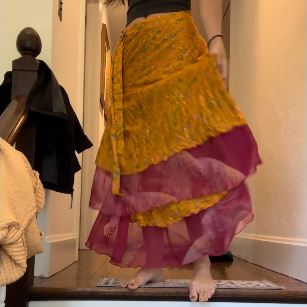 Wrap Silk Saree Skirt